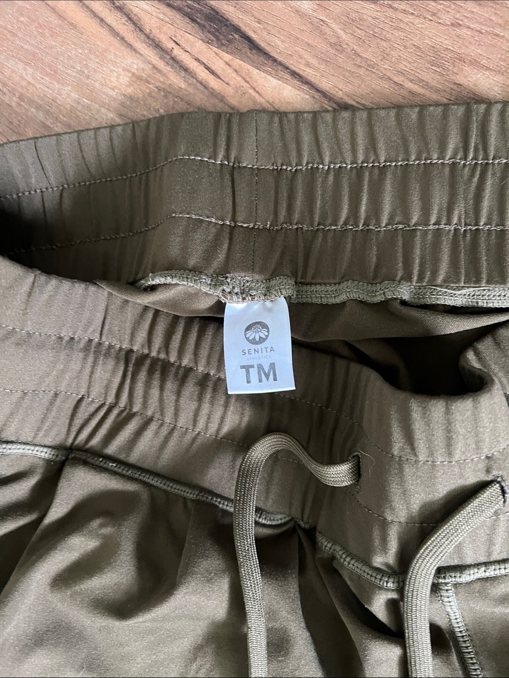 Senita Athletics Olive Jogger Pants with Drawstring Waist - MT - Picture 2 of 5
